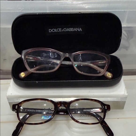 Dolce & Gabbana Tortoise and Pink Glasses Set
